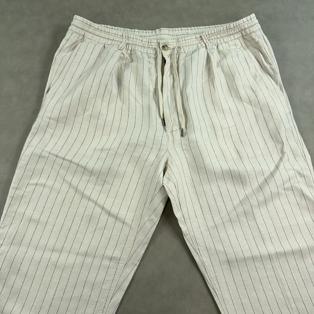 Polo Ralph Lauren Prepster Pants Size 2XL Tailored Slim Fit Linen Blend
